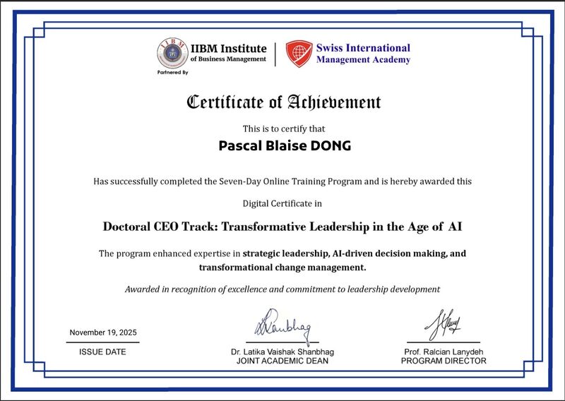 certification Doctoral CEO Track
